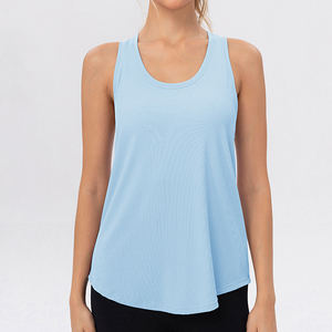 Chaleco de yoga para mujer, fresco y transpirable, de alta elasticidad, sin mangas, para fitness, top holgado para correr y deportes. - Product Image 1