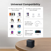 Chargeur Super Rapide GaN 100W Multi-Ports USB-C PD QC3.0 PPS pour iPhone Mac Samsung Prise US Fournisseur d'Usine Vente en Gros avec Affichage