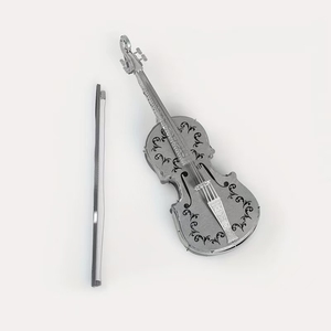 Colección de Modelos Metálicos Premium para Amantes de la Música - Guitarra y <span class=keywords><strong>Bajo</strong></span> Detallados, Rompecabezas DIY, Exhibición Desafiante para Coleccionistas - Product Image 5