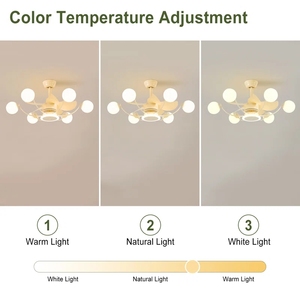 Ventilateurs de plafond <span class=keywords><strong>lustre</strong></span> blanc avec lumières <span class=keywords><strong>ventilateur</strong></span> de plafond <span class=keywords><strong>lustre</strong></span> 32 "avec classe <span class=keywords><strong>Globe</strong></span> 18 lumières <span class=keywords><strong>pour</strong></span> salon salle à manger télécommande - Product Image 4