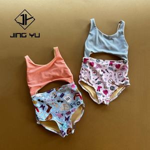 Low MOQ Custom 1.85% Nylon 15% Spandex Children'<b>s</b> Bikini Printed Swimsuit With Multiple Designs - Product Image 2
