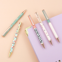 Fabricant stylo fleur de transfert de chaleur motif personnalisé logo dame stylo gel