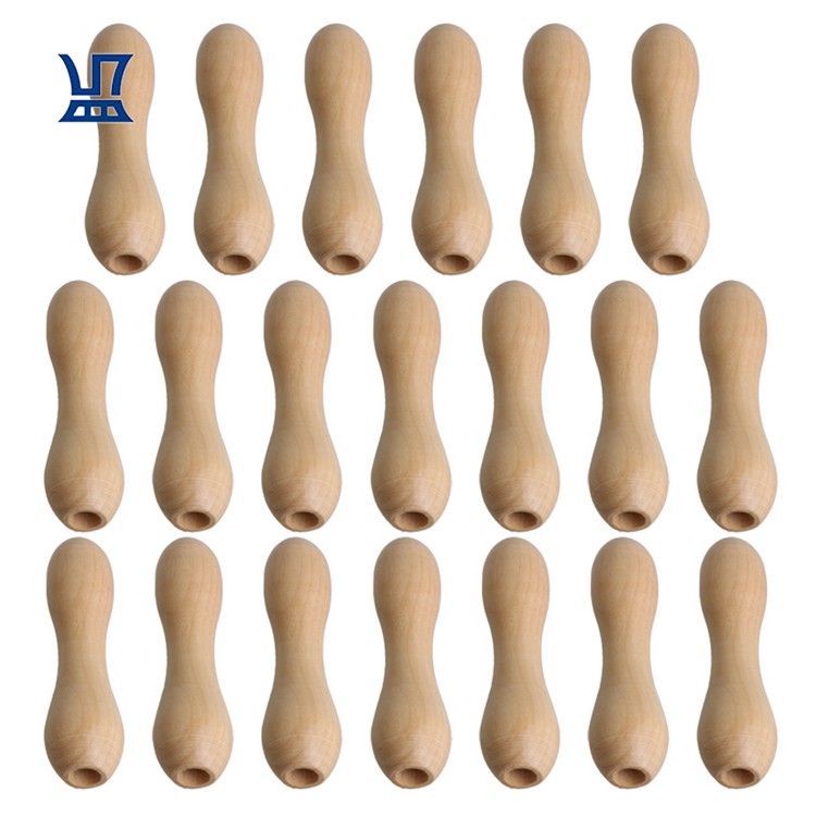 BQLZR Solid Wood Taper Handle For Kitchen Knife Pot Handles Barbecue Wooden Handle for Cookware