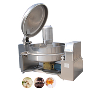 Marmite industrielle à double chauffage vapeur avec enveloppe chauffante pour la cuisson de snacks, maïs, farine de soja, lait et mélanges de noix