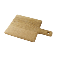 Vente en gros de planche à découper en bois de chêne avec poignée et trou pour snack pizza fruits