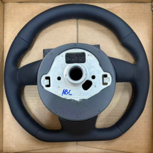 Volante Semiperforado para Audi B8 B9 S6 S7 <span class=keywords><strong>A4</strong></span> A5 A6 A7 Q3 Q5 A3 S3 S8 R8 <span class=keywords><strong>S</strong></span> <span class=keywords><strong>Line</strong></span> Sport, Base Plana, Cuero - Product Image 2