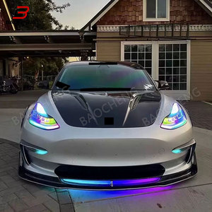 Kit bodi serat karbon, Bumper Spoiler rok samping bumper belakang <span class=keywords><strong>diffuser</strong></span> bibir depan gaya V untuk Tesla <span class=keywords><strong>Model</strong></span> <span class=keywords><strong>3</strong></span> - Product Image 5