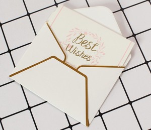 Enveloppes d'invitation de <span class=keywords><strong>mariage</strong></span> <span class=keywords><strong>A5</strong></span> avec bordure dorée personnalisée, <span class=keywords><strong>enveloppe</strong></span> de carte de vœux - Product Image 4