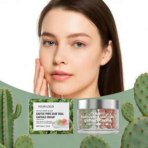 Productos para el Cuidado de la Piel Naturales de Marca Privada, Crema <span class=keywords><strong>Facial</strong></span> Hidratante de Cactus en Cápsulas, Hidratación Profunda, Crema <span class=keywords><strong>Facial</strong></span> Reafirmante - Product Image 2