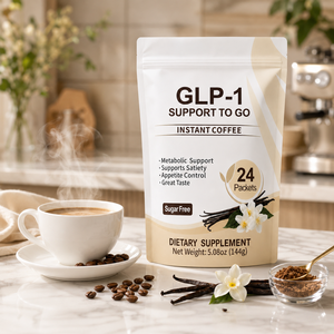 Café instantané fonctionnel aux herbes, marque privée personnalisée, fabrication OEM, avec L-Carnitine et soutien GLP-1 pour la gestion du poids et le métabolisme - Product Image 3