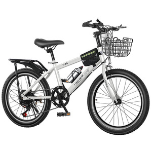 Vélo de montagne pour enfants de <span class=keywords><strong>20</strong></span> <span class=keywords><strong>pouces</strong></span>, pour garçons et filles, cadre en acier léger, 6 vitesses, fourche à suspension, panier avant pour la conduite tout-terrain - Product Image 1