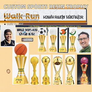 Trofeo de Fútbol de Resina Grabado Personalizado al por Mayor, Premio Duradero para Ganadores de Fútbol, Baloncesto, Deportes, Carreras y Juegos - Product Image 2