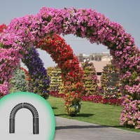 Pot de plante à arrosage automatique en forme d'arche de jardin Miracle avec LED Aménagement paysager commercial Décoration extérieure pour jardin public