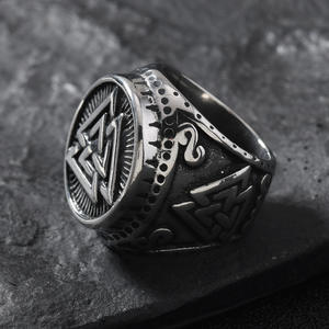 CAIOOCHE Anneaux rétro imperméables en acier inoxydable or et argent, motif triangle punk, pour femmes et hommes, pour <span class=keywords><strong>la</strong></span> fabrication <span class=keywords><strong>de</strong></span> bijoux - Product Image 4