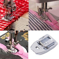 Pieds de pied à fermeture éclair transparents pièces de Machine domestique pied-de-biche 7306A pour chanteur frère Janome Babylock accessoires de couture