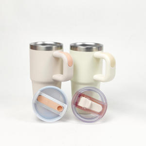 Gobelet isotherme en acier inoxydable de 14 oz avec paille, personnalisable avec logo, isolation thermique de 6 à 12 heures, portable, pour promotion (vente en gros) - Product Image 4