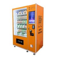 Distributeur automatique de boissons froides économique avec écran de 21,5 pouces, distributeur automatique combiné de nourriture et de boissons à vendre