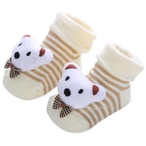 Chaussettes-chaussures en coton tricoté 3D pour bébé, antidérapantes, respirantes, 0-3 mois, nouveau-né, tout-petit, vente en gros - Product Image 6