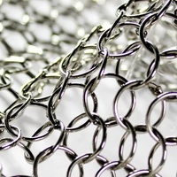 Rideau en maille annulaire en aluminium, cuivre, bronze, laiton et acier inoxydable Rideau en cotte de mailles