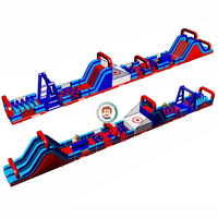 Jeu de course gonflable Parcours d'obstacles Ninja Warrior Obstacles Kids Party Bouncer gonflable