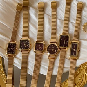 <span class=keywords><strong>Orologio</strong></span> al quarzo impermeabile in lega di acciaio inossidabile Ashenu dorato con fascino antico retrò da <span class=keywords><strong>donna</strong></span> - Product Image 2