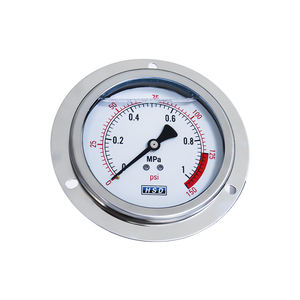 4.5 인치 115mm 하단 블랙 연결 솔리드 프론트 스테인레스 스틸 스레드 식품 페놀 수지 유압 압력 게이지 - Product Image 3