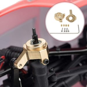 2 unidades de rótulas de dirección de latón negro para coche RC eléctrico <span class=keywords><strong>AXIAL</strong></span> <span class=keywords><strong>SCX24</strong></span> a escala 1/24, mejoras metálicas - Product Image 3