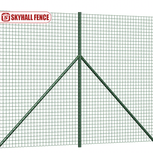 Valla europea con revestimiento de PVC Malla metálica holandesa para construcción de vías férreas y carreteras Cercado duradero Enrejado y puertas - Product Image 1