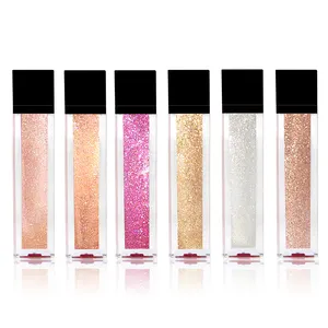 도매 프로모션 6 색 개인 광택 누드 라벨 립글로스 자신의 반짝이 립글로스