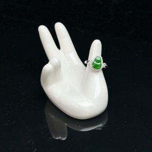 Anillo de <span class=keywords><strong>Jade</strong></span>íta Birmana Natural de Grado A, Anillo de <span class=keywords><strong>Jade</strong></span>íta Birmana en Forma de Calabaza, Anillo de <span class=keywords><strong>Jade</strong></span>íta Birmana <span class=keywords><strong>para</strong></span> Mujer (Con Certificado NGTC) - Product Image 4
