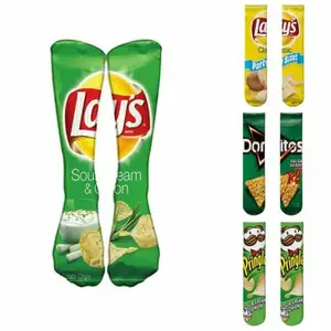 Socken Fabrik Lustige Socken Chips Essen Hamburg Pizza Sushi Gedruckte Süße Socken Mann Milch