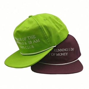 Casquettes de haute qualité en gros, ajustables, à visière plate, 5 panneaux, avec logo brodé personnalisé, non structurées, style Dad Hat, à fermeture Snapback - Product Image 4