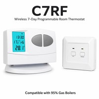 Thermostat RF sans fil intelligent C7RF pour système de chauffage à chaudière à gaz, thermostat d'ambiance programmable avec relais à contact sec 8A
