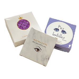 Petite boîte de stratification mate de feuille d'or pour l'emballage de <span class=keywords><strong>lentille</strong></span> de <span class=keywords><strong>produit</strong></span> cosmétique Offre Spéciale les boîtes de haute qualité coupent la fenêtre - Product Image 2