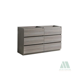 Meubles de salle de bain en chêne massif/pin/bois d'acacia de haute qualité au design moderne avec bassin en céramique Fourniture directe Service ODM du Vietnam - Product Image 6