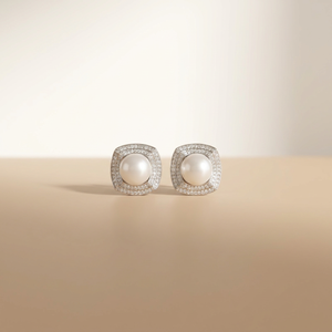 Versailles-inspired Vintage Feel, Light Luxury, Retro Wave Design, Subtly Adorned with Natural Aurora Pearl Stud <strong>Earrings</strong>. - Product Image 1