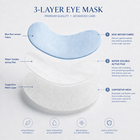 Patch pour les yeux au collagène nano-fibres soluble instantané, hydratation intense, anti-rides, OEM, marque privée, vente en gros