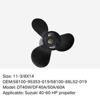 Hélice marine en titane haute performance 11 3 8X14 58100-95353-019 pour moteur hors-bord Suz Uki 40 60HP, pièces détachées pour bateau