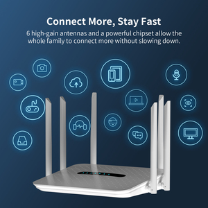 Nbkey Bộ định tuyến Wi-Fi 5 băng tần kép | Bộ định tuyến <span class=keywords><strong>Internet</strong></span> Gigabit không dây | tương thích easymesh | homeshield ofdma MU-MIMO | 6 - Product Image 4