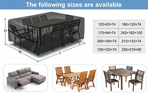Wear &amp; Tear Resistant <strong>Deck</strong> Furniture <strong>Covers</strong> Anti UV Dust Weather Resistant Backyard Outdoor Furniture Full Protective <strong>Cover</strong> - Product Image 5