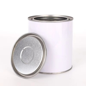 Factory customized 1L round tinplate can paint container