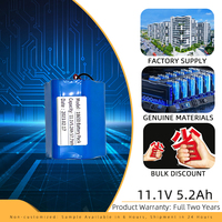 HiZY 11.1V 5.2Ah 21700 Paket Baterai Lithium-ion 57.72Wh Dapat Diisi Ulang dengan Katoda LiCoO2, Daya Tahan 300 Siklus untuk Kartu Pintar & Perahu