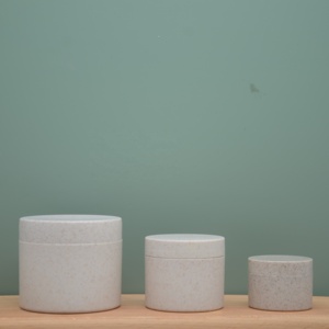 Bocaux en plastique de <span class=keywords><strong>paille</strong></span> de blé biodégradables avec couvercles, couleur et forme personnalisables, pour le stockage de cosmétiques, marque <span class=keywords><strong>VERSAILLES</strong></span> - Product Image 1