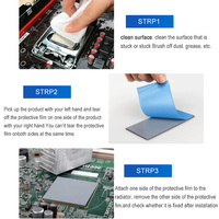 Kustom grosir 17w 21w HQ murah bantalan Termal lembut 100*100/120*120mm 0.5-3.0mm ketebalan silikon bantalan Termal GPU CPU