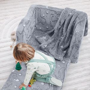 Foldable Plush Children's Sofa Grey <b>Pink</b> High Elasticity Sponge Compressible Packaging For 0 To 24 Months Kids - Product Image 2