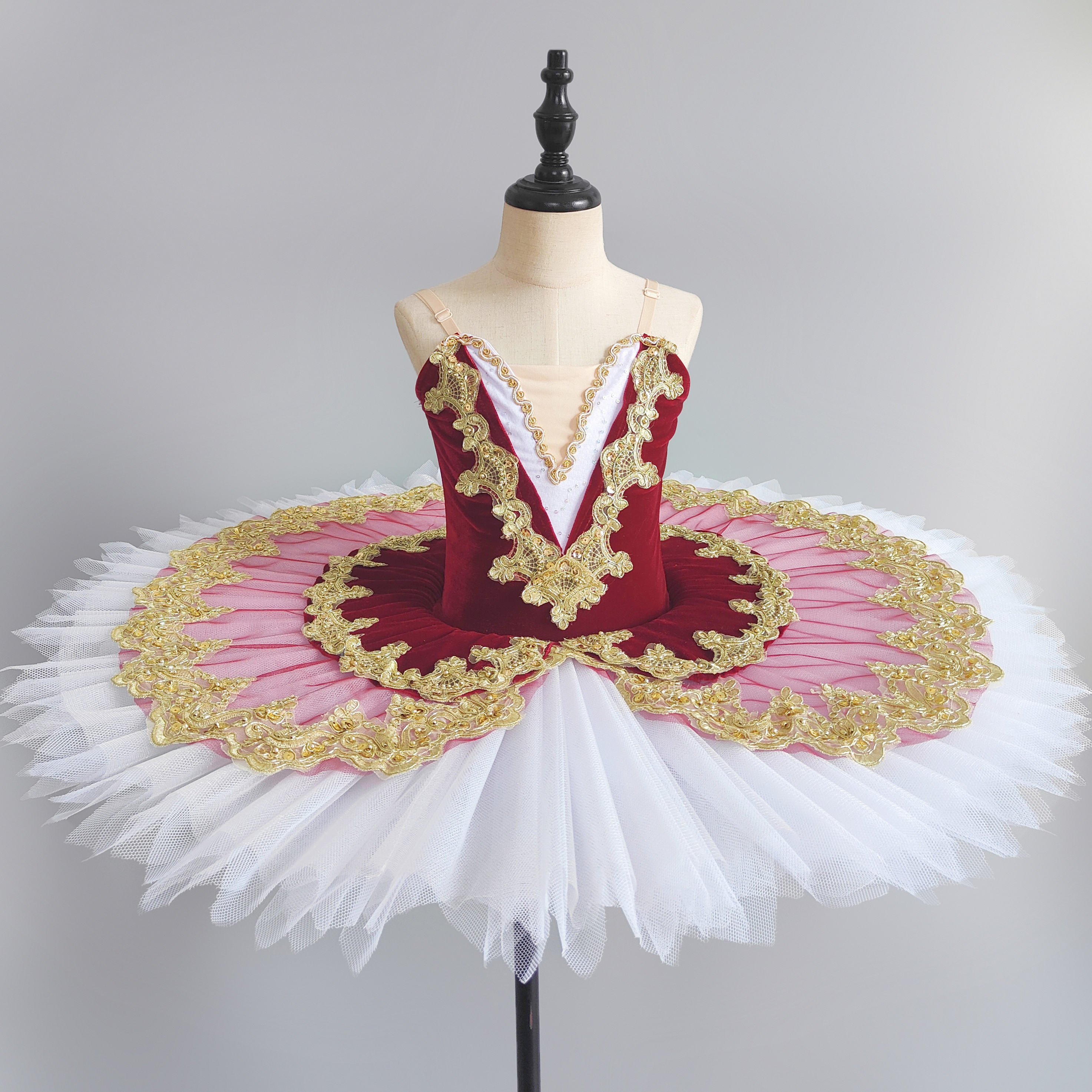 Double gold-burgundy