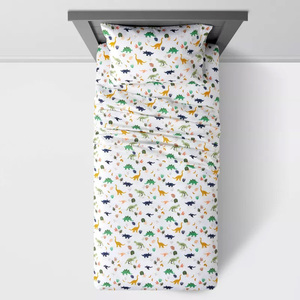 特注プリントパターン100% オーガニック竹子供用シーツセット子供用羽毛布団カバーフラットベッドシーツピローケース - Product Image 5