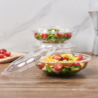 Hoogwaardige automatische machine voor het thermoformen van ronde, scharnierende saladekommen van PET-plastic