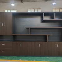 Nouveau produit Office Manager Room Background Bookcase Armoire arrière intégrée Classeur mural