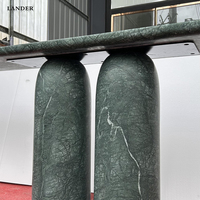 Table console moderne en marbre de 2 m, style design Verde Guatemala, pour la maison et l'hôtel, meubles de salon